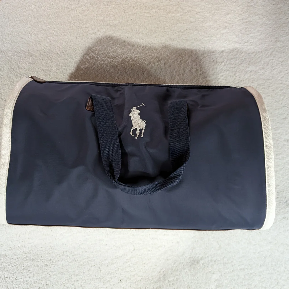 Polo by Ralph Lauren 2 In 1 Navy Blue Duffel Bag And Garment Bag